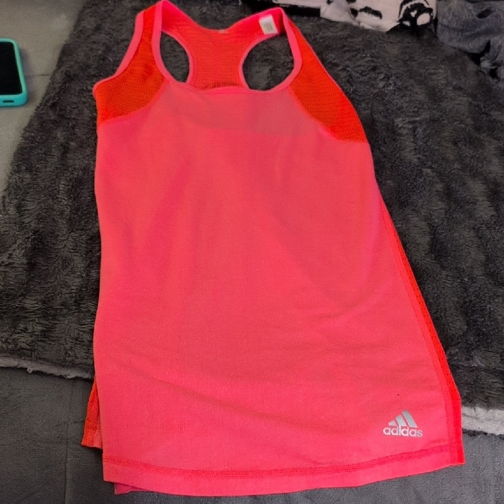 Adidas Pink Racerback Tank Top - Picture 2 of 2